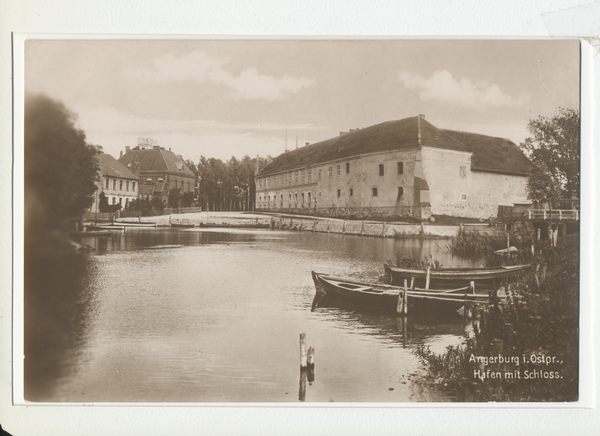 Angerburg, Hafen mit Schloss