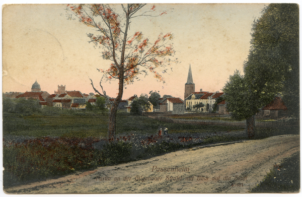 Passenheim, Blick auf die Stadt, Partie an der Gilgenauer Straße