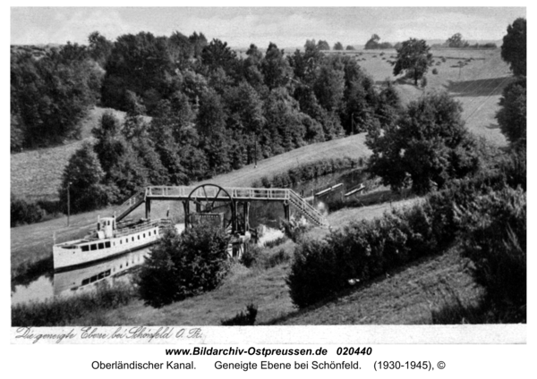 Oberlandkanal, Geneigte Ebene bei Schönfeld