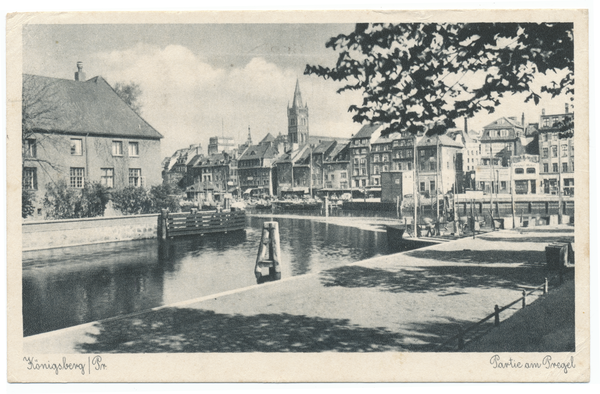 Königsberg, Blick zum Fischmarkt, links die alte Universität