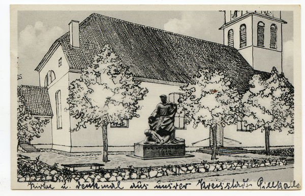 Pillkallen Kr. Schloßberg, Kirche und Denkmal-Entwurf
