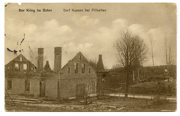 Kussen, Dorf bei Pillkallen - Kriegsschäden