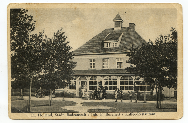 Preußisch Holland, Städt. Badeanstalt und Kaffee-Restaurant, Inh. E. Borchert