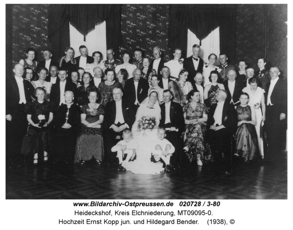 Heideckshof, Hochzeit Ernst Kopp jun. und Hildegard Bender