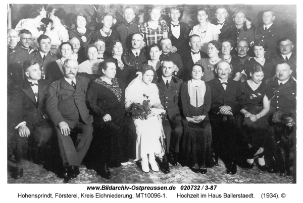 Hohensprindt, Hochzeit im Haus Ballerstaedt