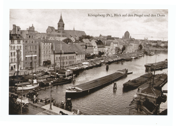 Königsberg, Blick auf den Pregel und den Dom