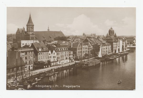 Königsberg (Pr.), Blick auf den Kneiphof, den Dom und die Synagoge