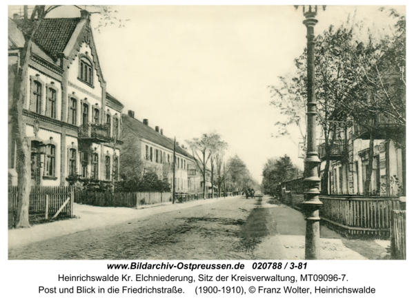 Heinrichswalde, Post und Blick in die Friedrichstraße