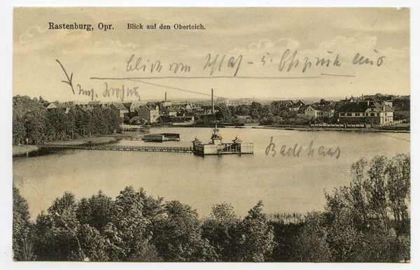 Rastenburg, Blick auf den Oberteich