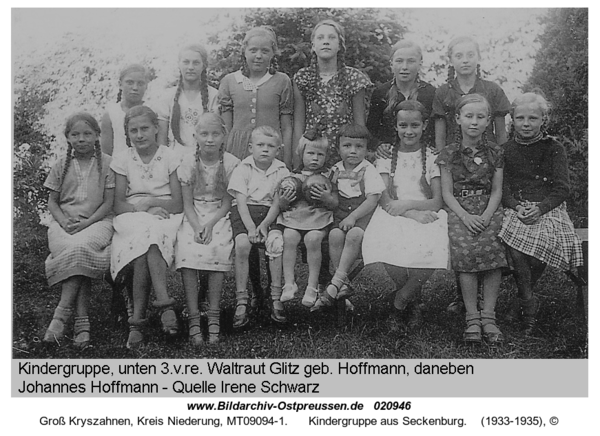 Groß Kryszahnen, Kindergruppe aus Seckenburg