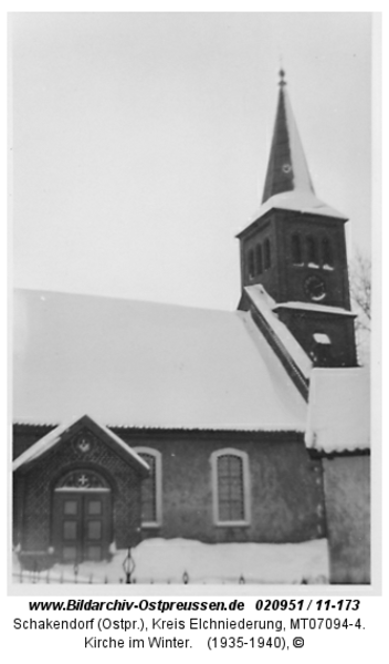 Schakendorf, Kirche im Winter