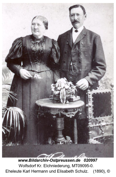 Wolfsdorf, Eheleute Karl Hermann und Elisabeth Schulz