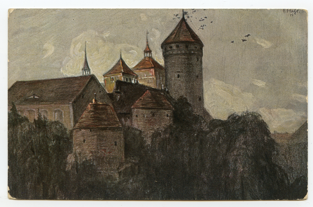 Rößel, Schloss und Kirche - Gemälde von Fritz Haß