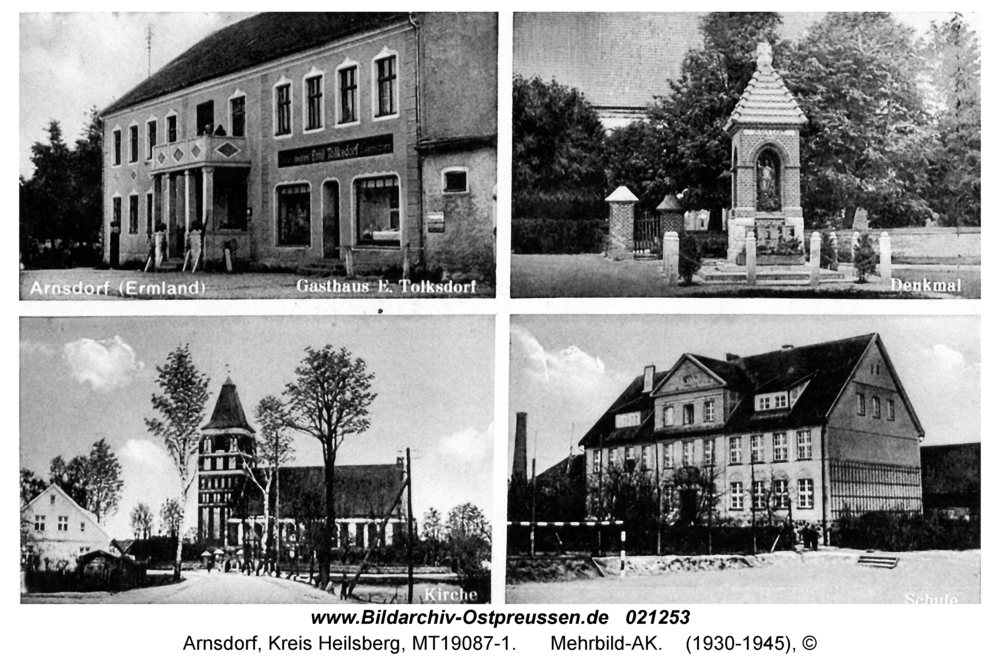 Arnsdorf Kr. Heilsberg, Mehrbild-AK