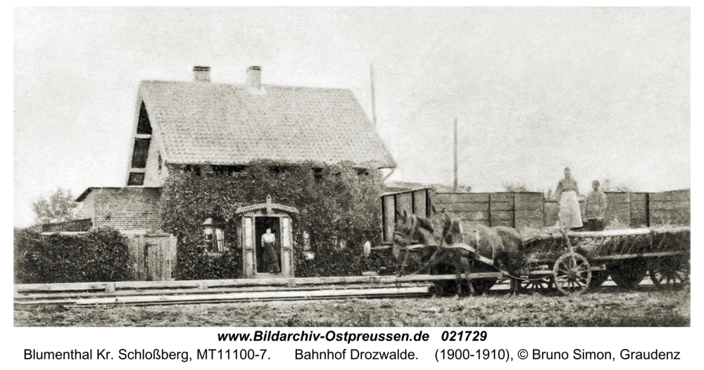Blumenthal Kr. Schloßberg, Bahnhof Drozwalde