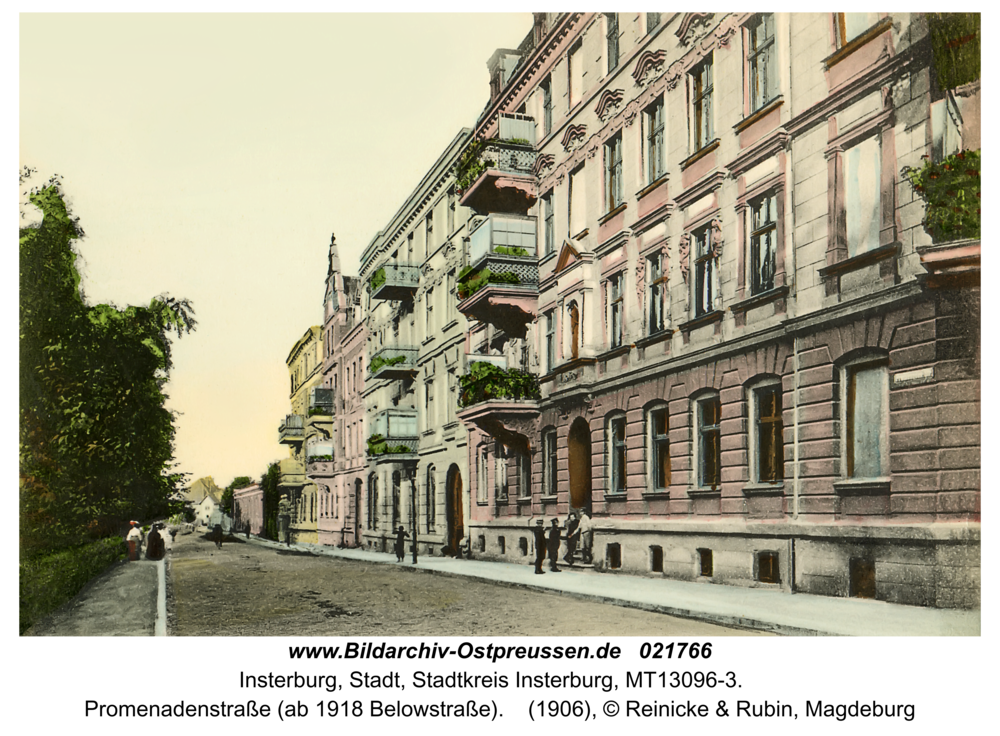 Insterburg, Promenadenstraße (ab 1918 Belowstraße)
