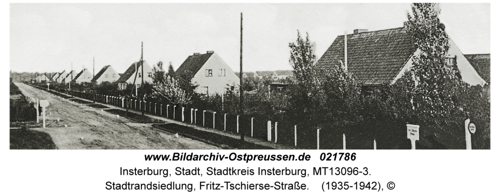 Insterburg, Stadtrandsiedlung, Fritz-Tschierse-Straße