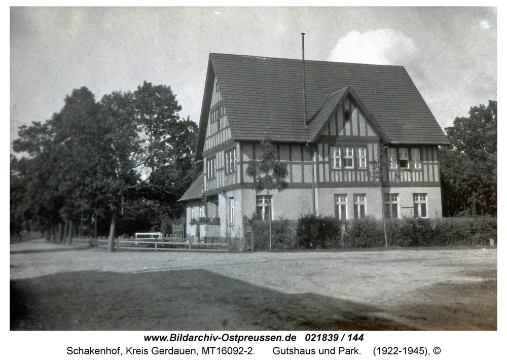 Schakenhof, Gutshaus und Park