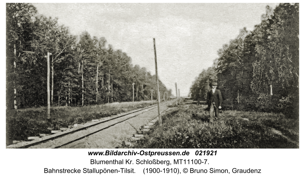 Blumenthal Kr. Schloßberg, Bahnstrecke Stallupönen-Tilsit