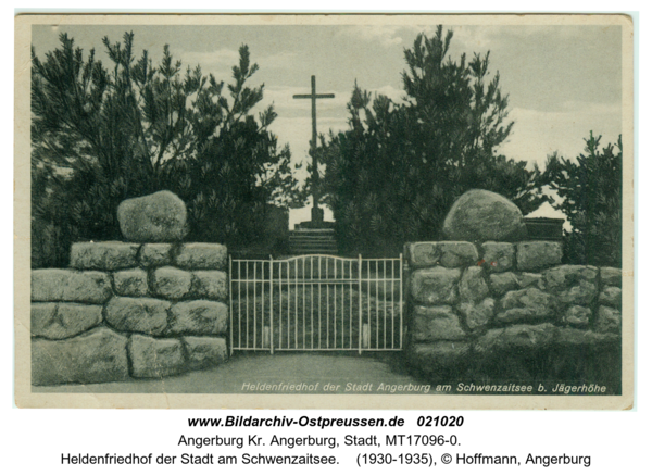 Stadt Angerburg, Heldenfriedhof der Stadt am Schwenzaitsee
