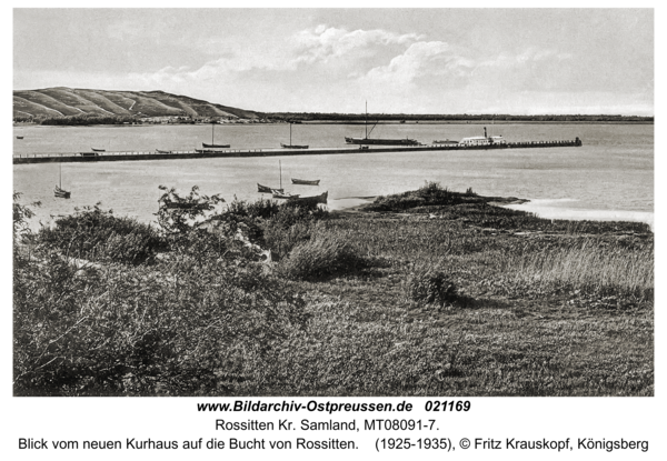 Rossitten Kr. Samland, Blick vom neuen Kurhaus auf die Bucht von Rossitten