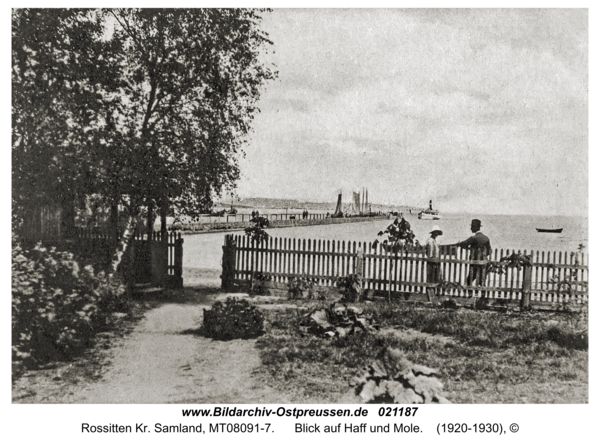 Rossitten Kr. Samland, Blick auf Haff und Mole