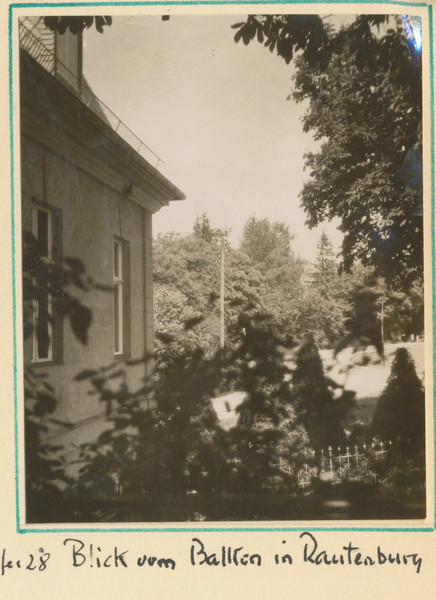 Rautenburg, Schloss, Blick vom Balkon