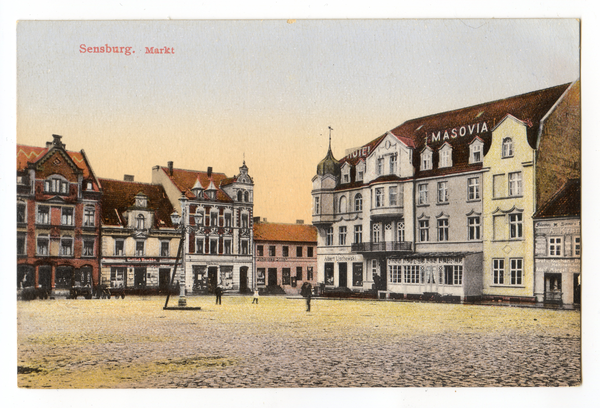 Sensburg, Markt mit Hotel Masovia