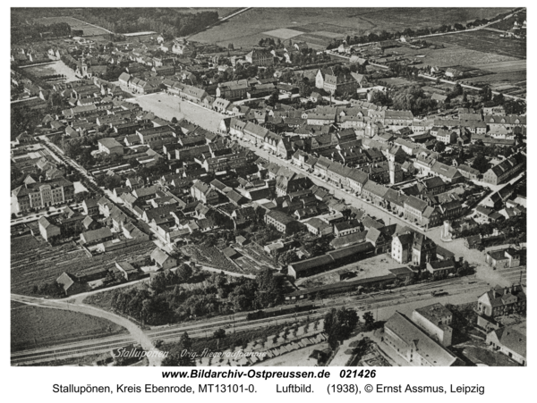 Stallupönen, Luftbild
