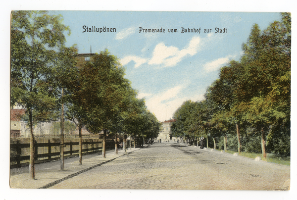 Stallupönen, Promenade vom Bahnhof zur Stadt