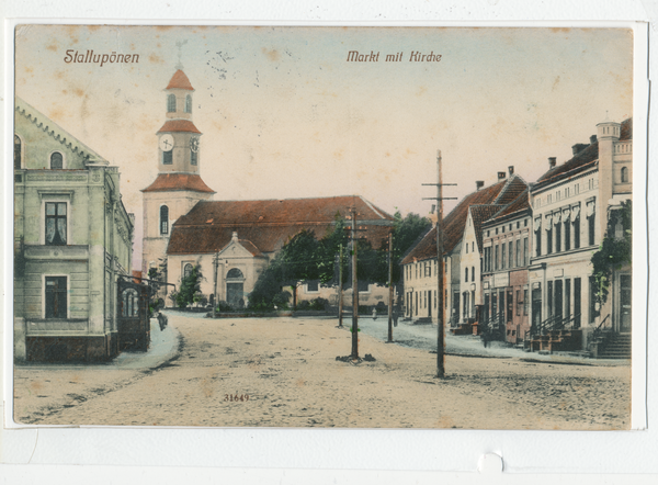 Stallupönen, Altstädtischer Markt, Blick zur Kirche