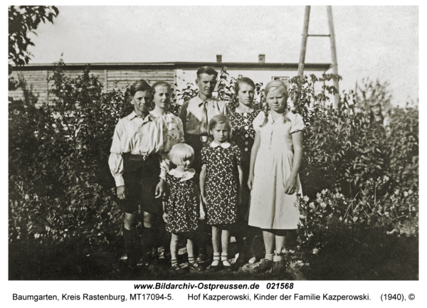 Baumgarten Kr. Rastenburg, Hof Kazperowski, Kinder der Familie Kazperowski