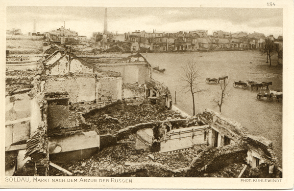 Soldau, Markt nach dem Abzug der Russen