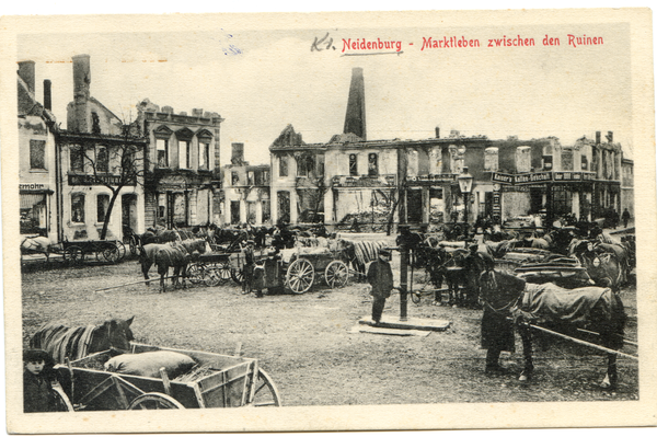 Neidenburg, Marktleben zwischen den Ruinen