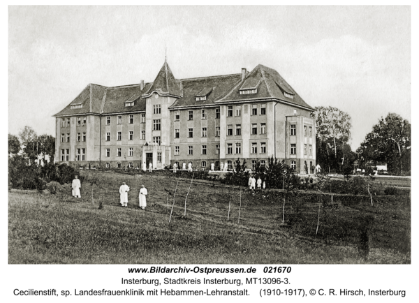 Insterburg, Cecilienstift, sp. Landesfrauenklinik mit Hebammen-Lehranstalt