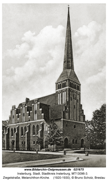 Insterburg, Ziegelstraße, Melanchthon-Kirche