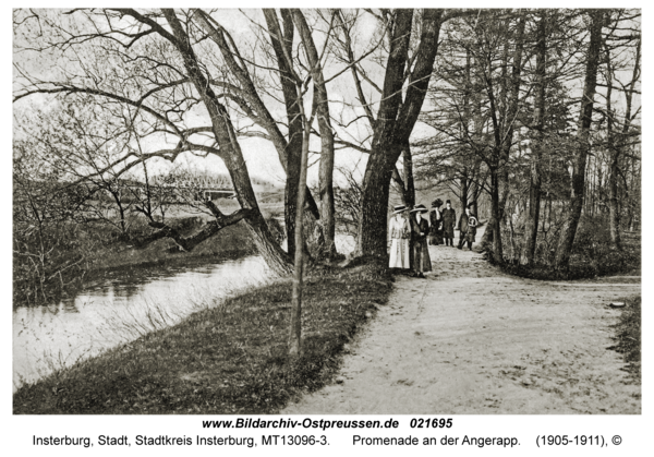 Insterburg, Promenade an der Angerapp