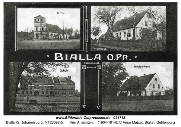 Bialla Kr. Johannisburg, vier Ansichten