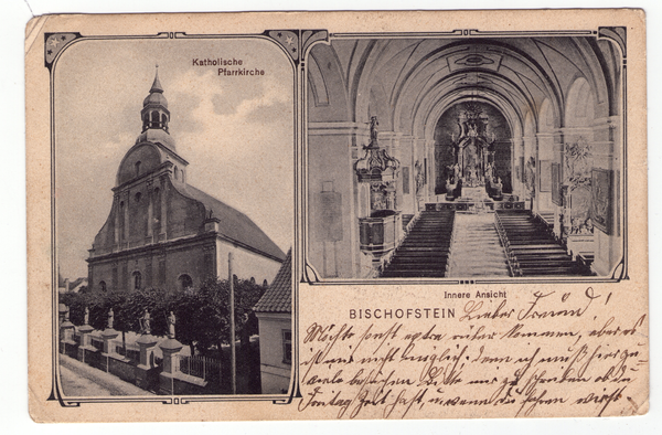 Bischofstein, Kath. Pfarrkirche u. Innere Ansicht