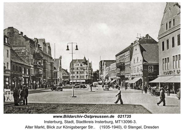 Insterburg, Alter Markt, Blick zur Königsberger Str.