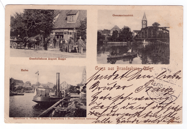 Brandenburg (Frisches Haff), Mehrbildansichtskarte