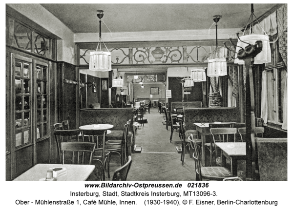 Insterburg, Ober - Mühlenstraße 1, Café Mühle, Innen
