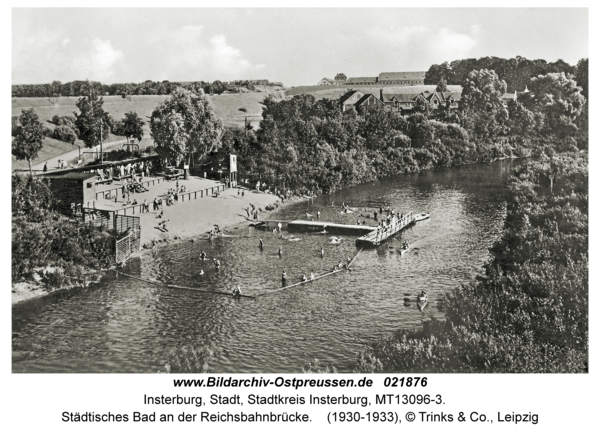 Insterburg, Städtisches Bad an der Reichsbahnbrücke