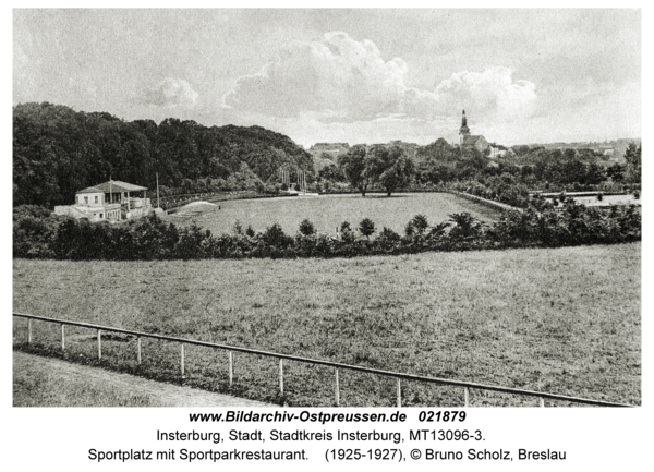 Insterburg, Sportplatz mit Sportparkrestaurant