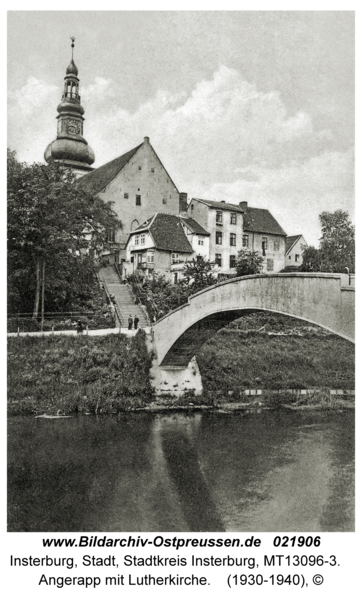 Insterburg, Angerapp mit Lutherkirche