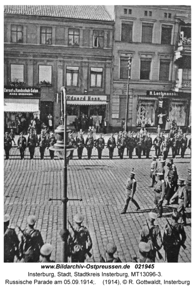 Insterburg, Russische Parade am 05.09.1914;