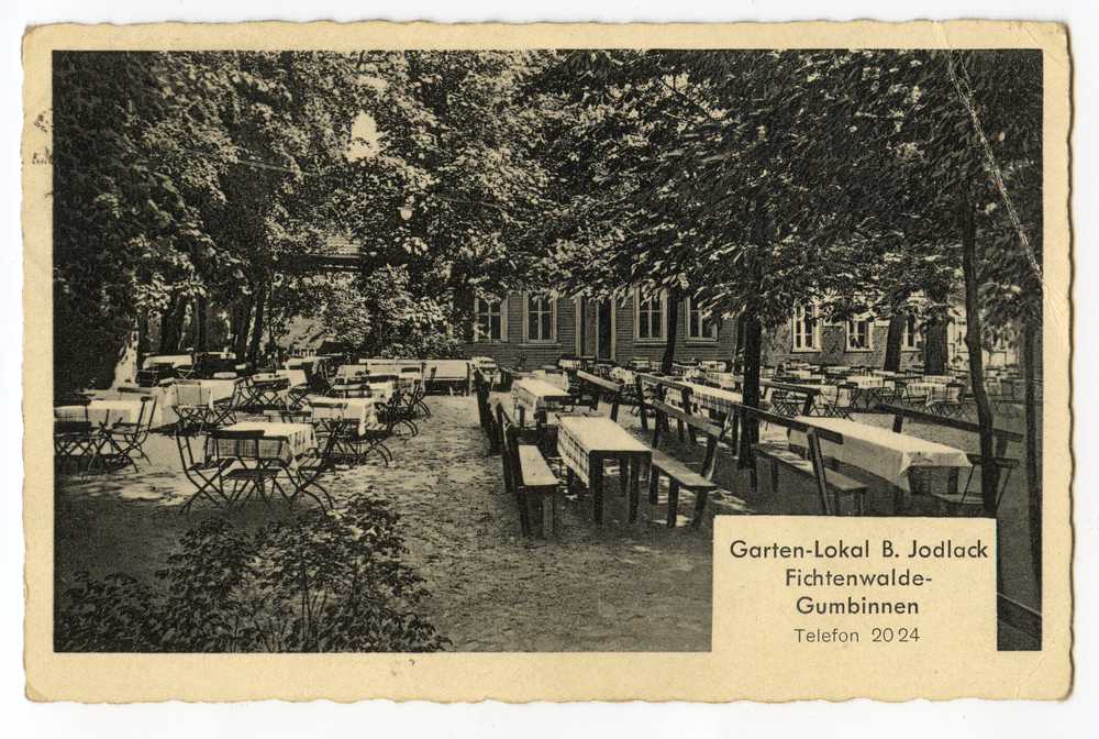 Fichtenwalde Kr. Gumbinnen, Gartenlokal B. Jodlak