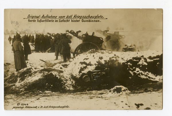 Gumbinnen, Garde Fußartillerie im Gefecht hinter Gumbinnen