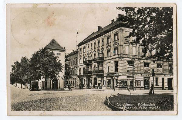 Gumbinnen, Königsplatz mit Friedrich-Wilhelm-Straße