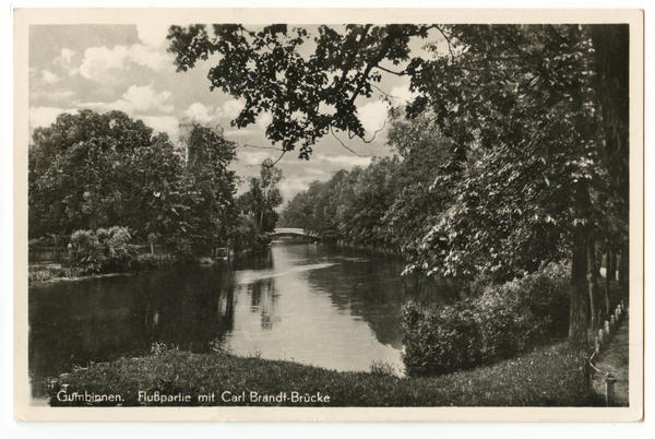 Gumbinnen, Flußpartie mit Carl-Brandt-Brücke